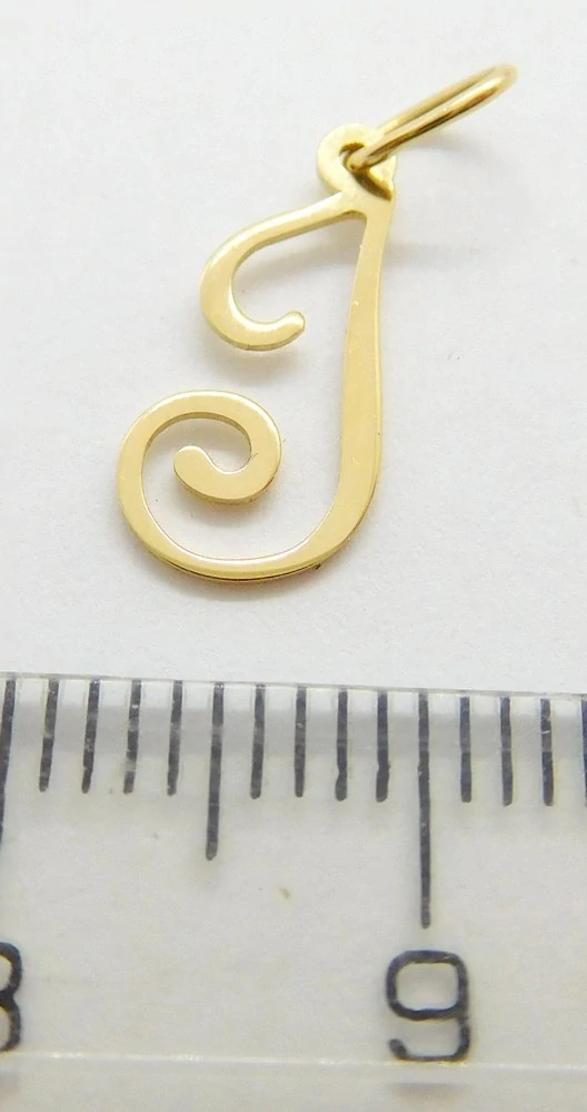 Klenoty Budín Zlatý malý přívěsek psací písmenko "J" 585/0,24gr 42661