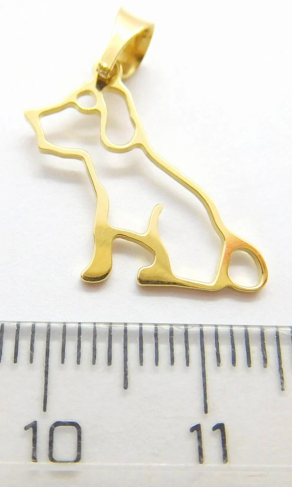 Klenoty Budín Zlatý přívěsek ze žlutého zlata PEJSEK 585/0,60gr HK3232