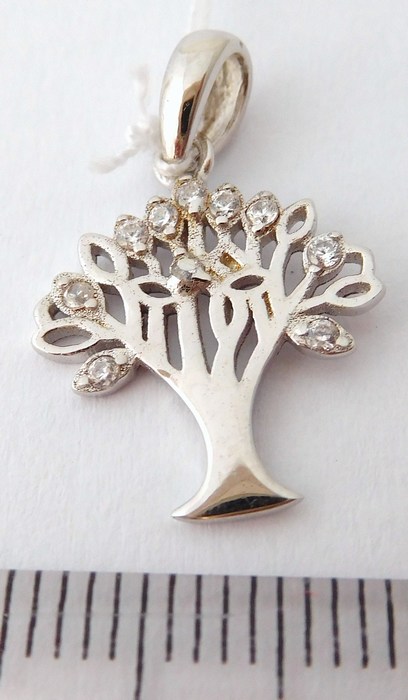 Krásný stříbrný přívěšek se zirkony - strom života 03052860002