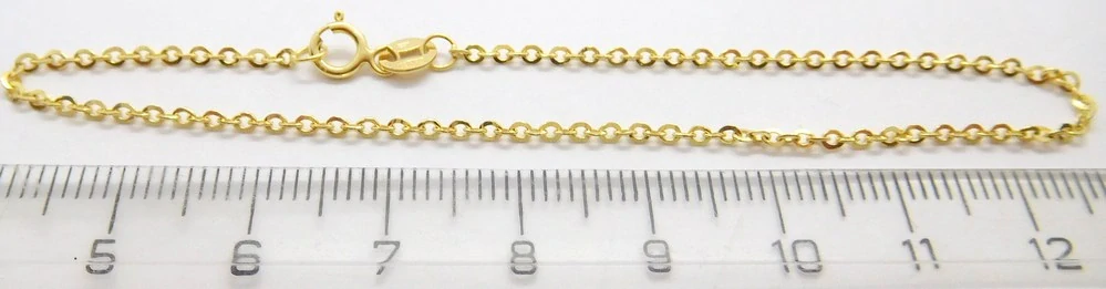 Klenoty Budín Dámský zlatý pevný náramek ze žlutého zlata ANKER 585/1,08gr 19cm HK7123