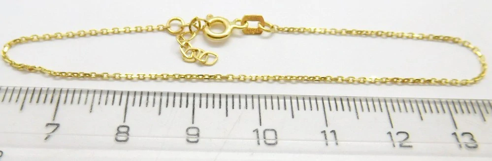 Klenoty Budín Dámský zlatý náramek ze žlutého zlata ANKER 585/0,79gr 17+3cm HK7119