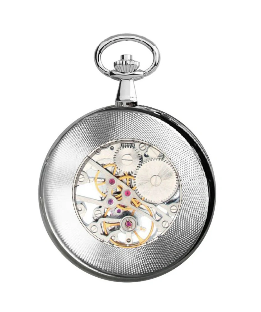 JVD Mechanické luxusní čitelné stříbrné kapesní hodinky JVD LK16