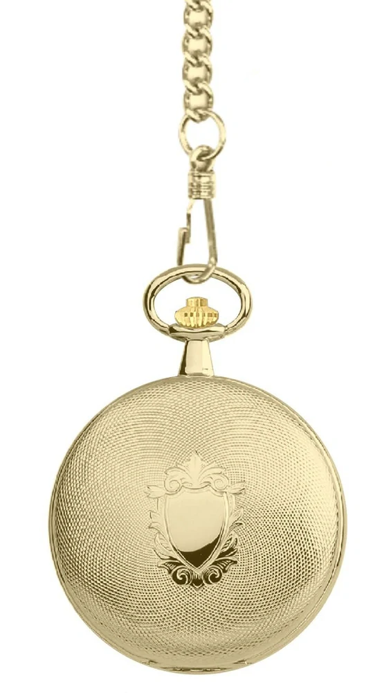 JVD Mechanické luxusní čitelné pozlacené kapesní hodinky JVD LK17