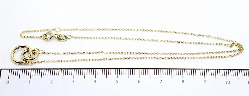 Klenoty Budín Dámský zlatý náhrdelník ze žlutého zlata s propletenými kroužky 585/1,48gr 42+3cm HK4070