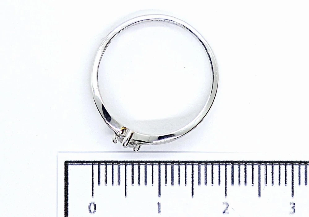 Klenoty Budín Dámský zásnubní prsten z bílého zlata se zirkonem 585/1,73gr vel. 53 HK1245