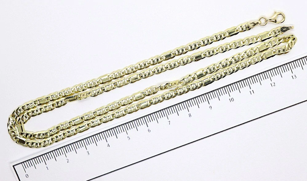 Klenoty Budín Pánský mohutný plný zlatý řetěz ze žlutého zlata 55cm 585/13,13gr HK6278