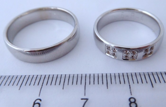 Luxusní zlaté snubní prsteny Couple 585/1000 s diamanty 5P4