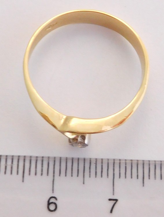 Klenoty Budín Zásnubní zlatý diamantový prsten s diamantem vel. 60 585/1,94gr 17-01 203 T284