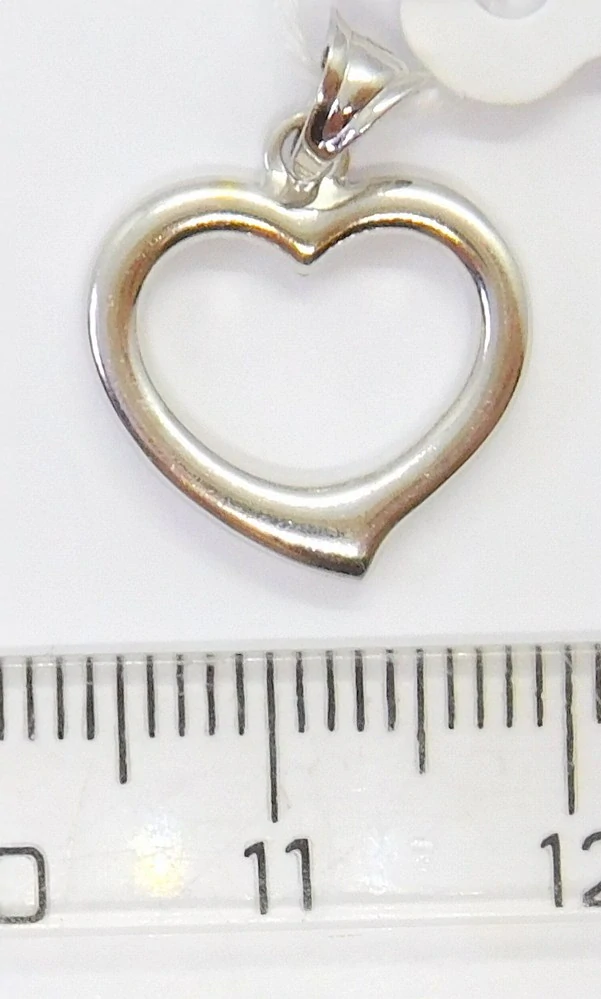 Klenoty Budín Zlatý přívěsek z bílého zlata - zlaté srdíčko hladké 585/0,63gr HK3273