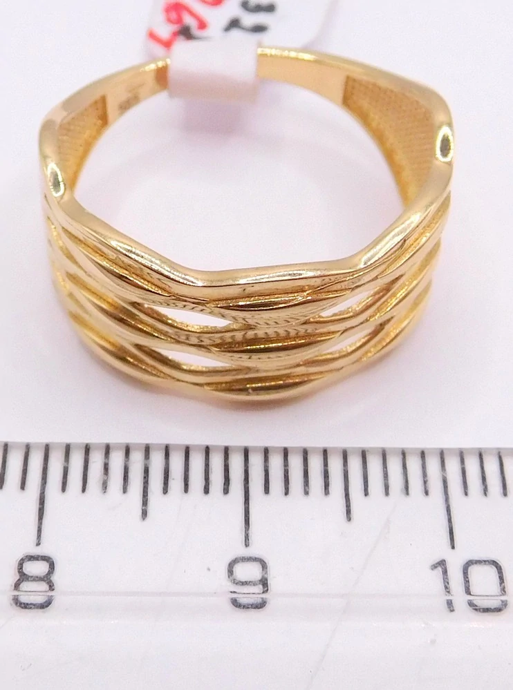 Klenoty Budín Dámský mohutný zlatý prsten 585/3,32gr vel. 60 HK1269