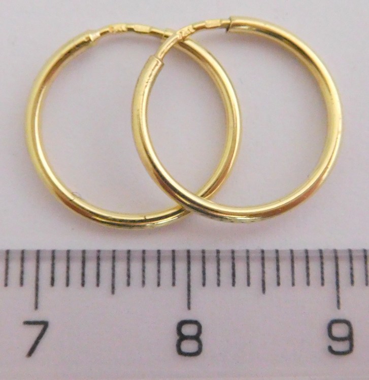 Klenoty Budín Zlaté malé kroužky ze žlutého zlata - hladké průměr 12mm 585/0,31gr H386