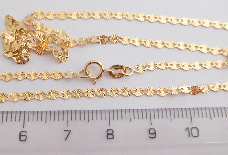 Dámský gravírovaný řetízek H6297 50cm 585/1,94g