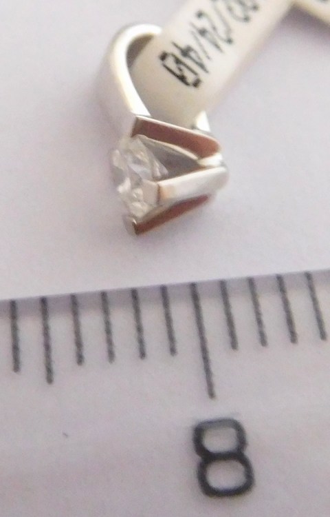 Klenoty Budín Zlatý diamantový jemný přívěsek s diamantem 0,10CT 585/0,32gr 3973134
