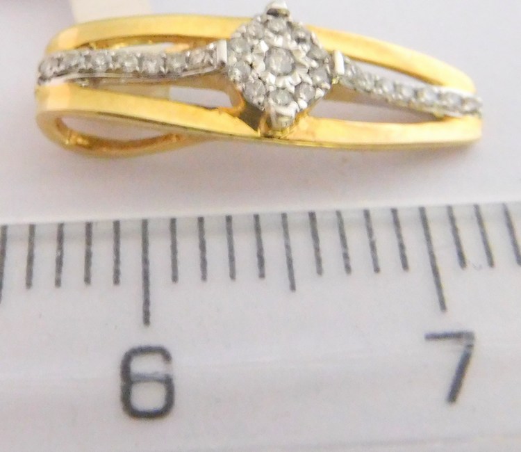 Klenoty Budín Zlatý diamantový přívěsek s diamanty 25x0,08CT 585/0,75gr 3820895