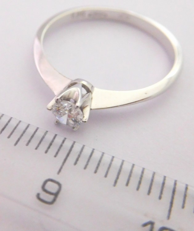 Klenoty Budín Zásnubní prsten z bílého zlata 1ks zirkon 585/1,45gr vel.52 HK1056