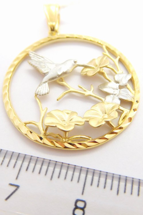 Klenoty Budín Obrovský zlatý přívěsek z bílého a žlutého zlata 585/2,51gr HK3005