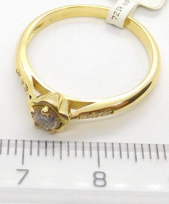 Klenoty Budín Krásný zásnubní zlatý prsten se zirkony 585/2,67gr vel. 58 6814250