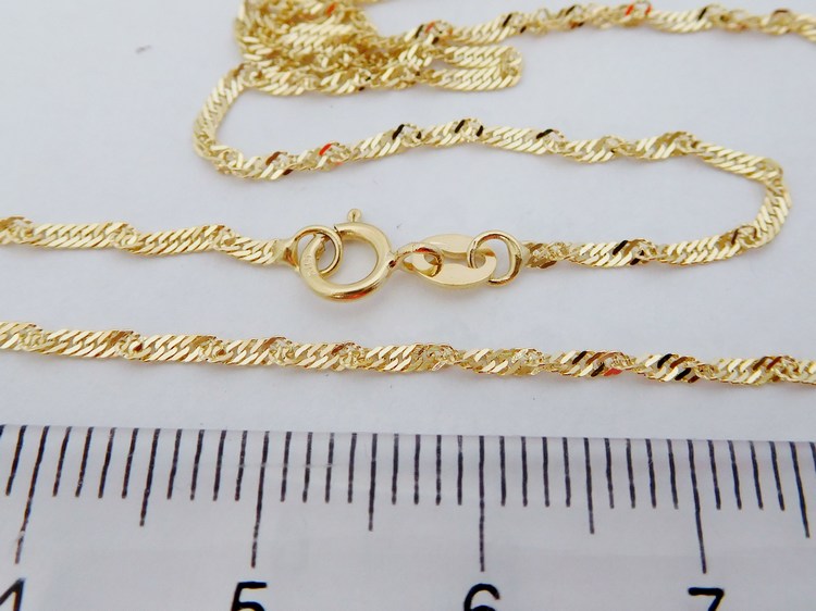 Klenoty Budín Pevný přívěskový zlatý řetízek TWIST 585/2,45gr 55cm HK6307