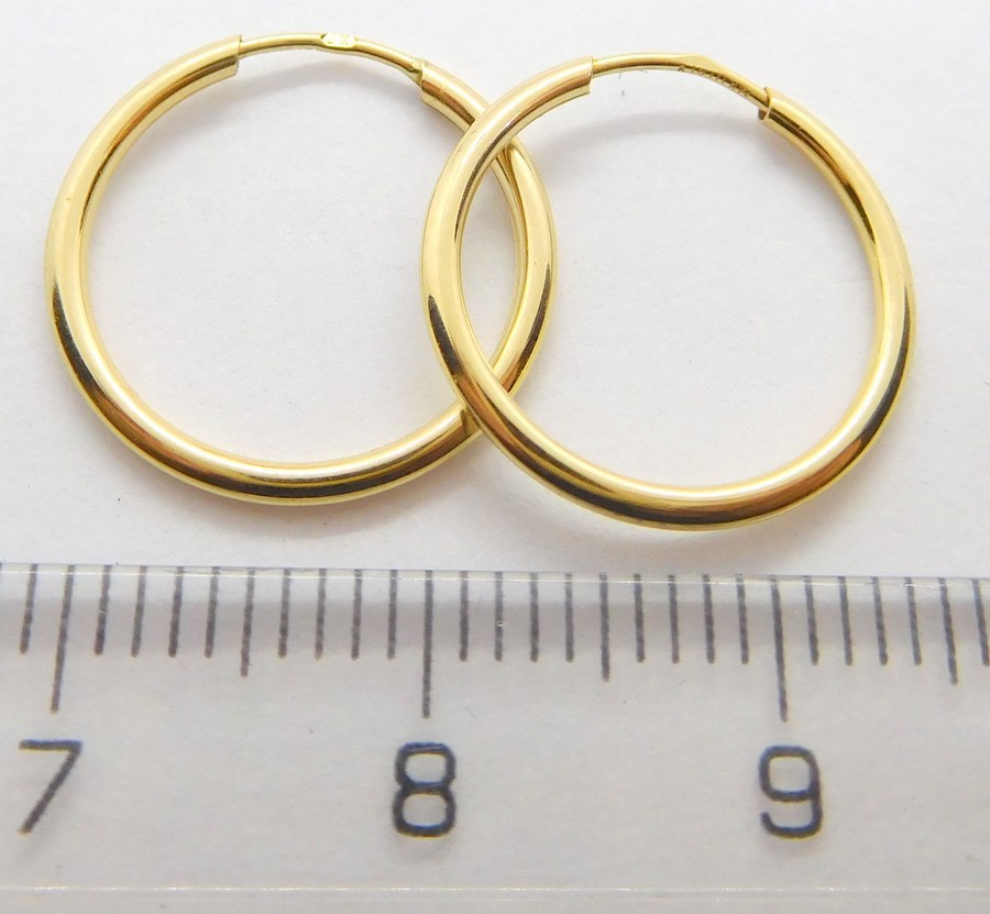 Klenoty Budín Zlaté kruhy ze žlutého zlata pr.16mm 585/0,38gr H156