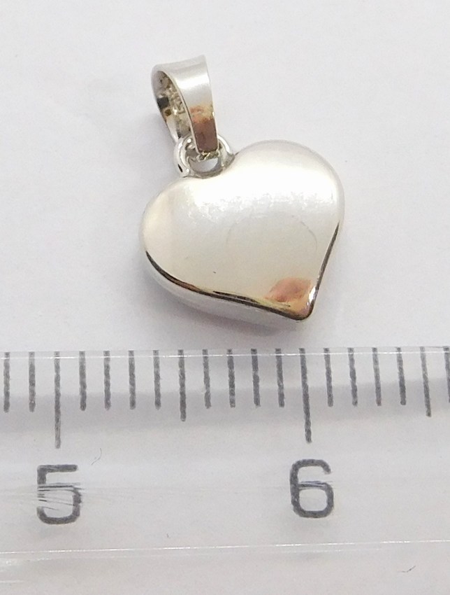 Klenoty Budín Zlatý přívěsek z bílého zlata - zlaté srdíčko hladké 585/0,36gr HK3272