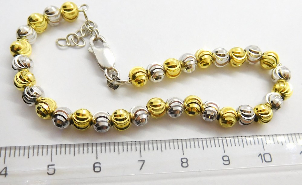 Klenoty Budín Stříbrný mohutný pozlacený náramek gravírováním 17+5cm cm 925/1000 6,53gr M0001