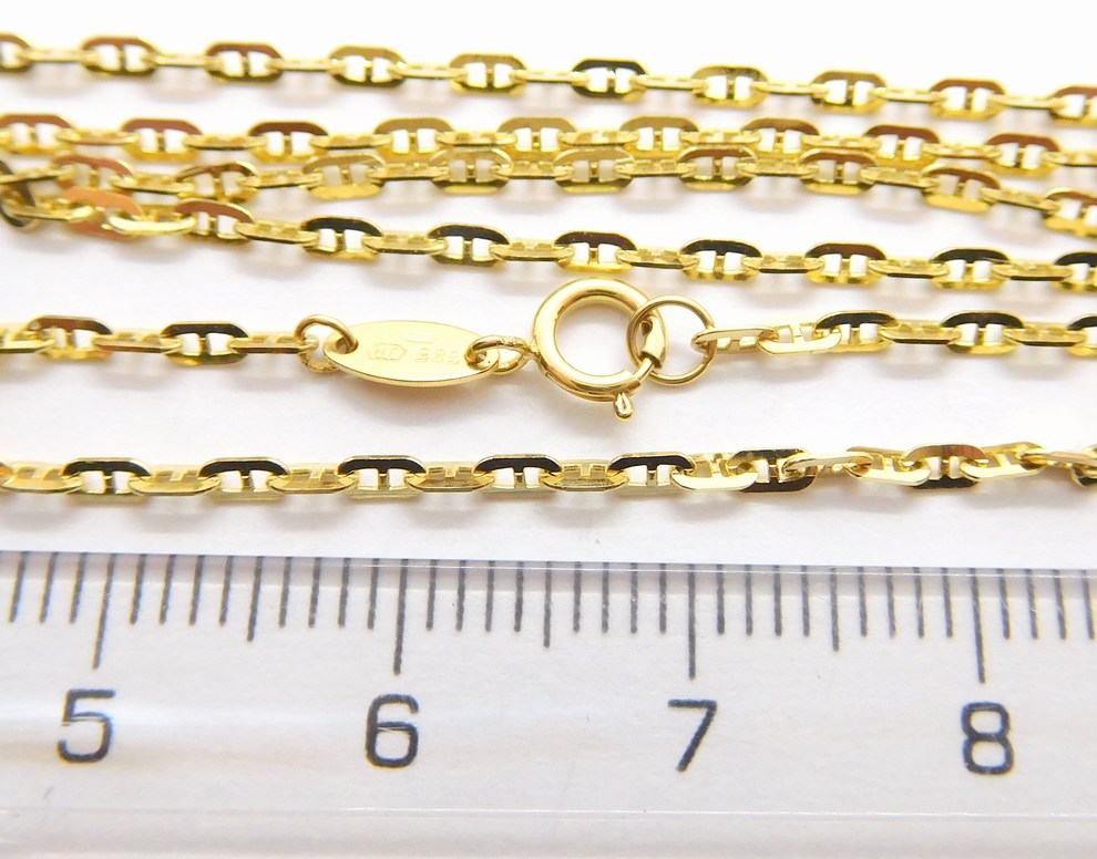 Klenoty Budín Mohutný dámský zlatý náramek ze žlutého zlata 585/1,64gr 18cm HK7149