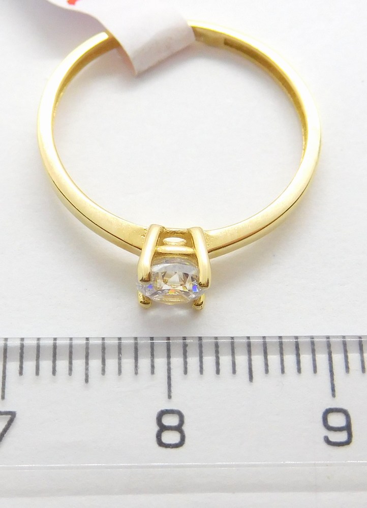 Klenoty Budín Dámský zásnubní zlatý prsten se zirkonem 585/1,19gr vel. 52 HK1119