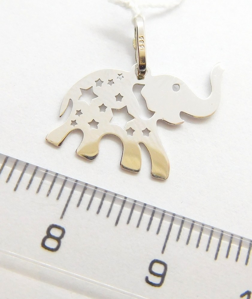 Klenoty Budín Zlatý přívěsek z bílého zlata - slon pro štěstí 585/0,56gr H052