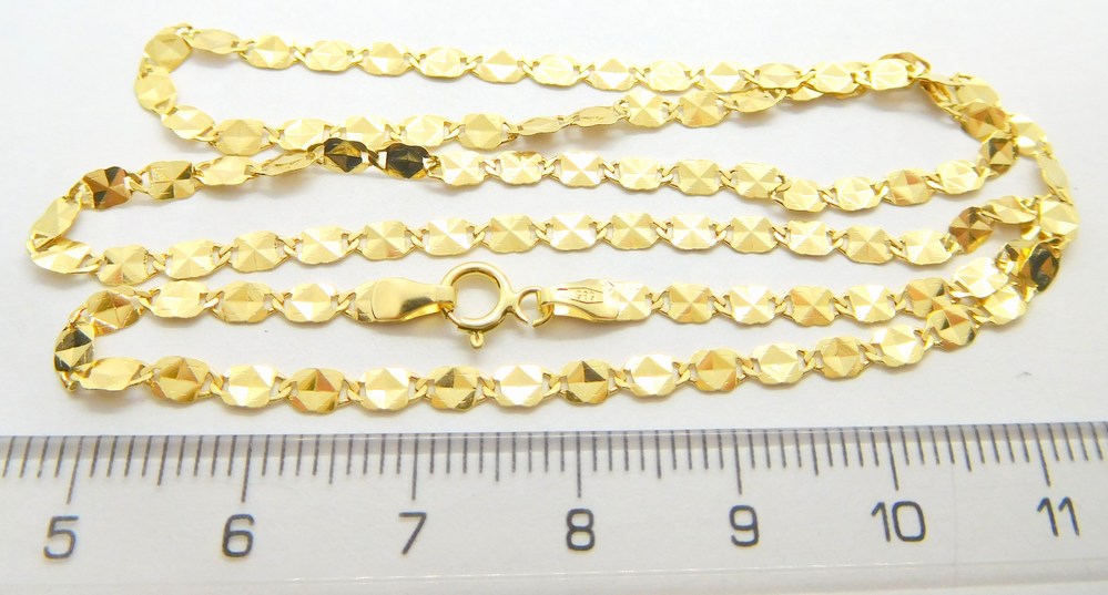 Klenoty Budín Dámský mohutný plochý zlatý řetízek ze žlutého zlata 42cm 585/2,54gr HK6293