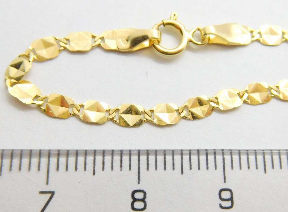 Klenoty Budín Dámský hladký pevný zlatý náramek ze žlutého zlata 585/1,23gr 19cm HK7023