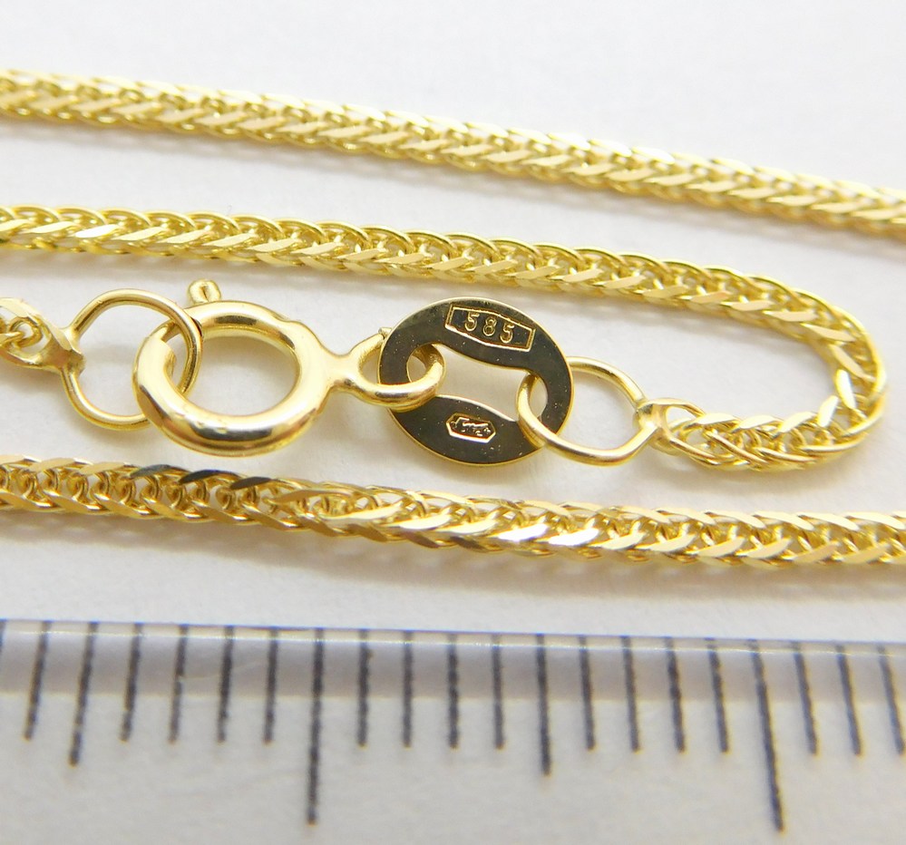 Klenoty Budín Dámský pevný zlatý náramek ze žlutého zlata 585/1,30gr 19cm HK7020