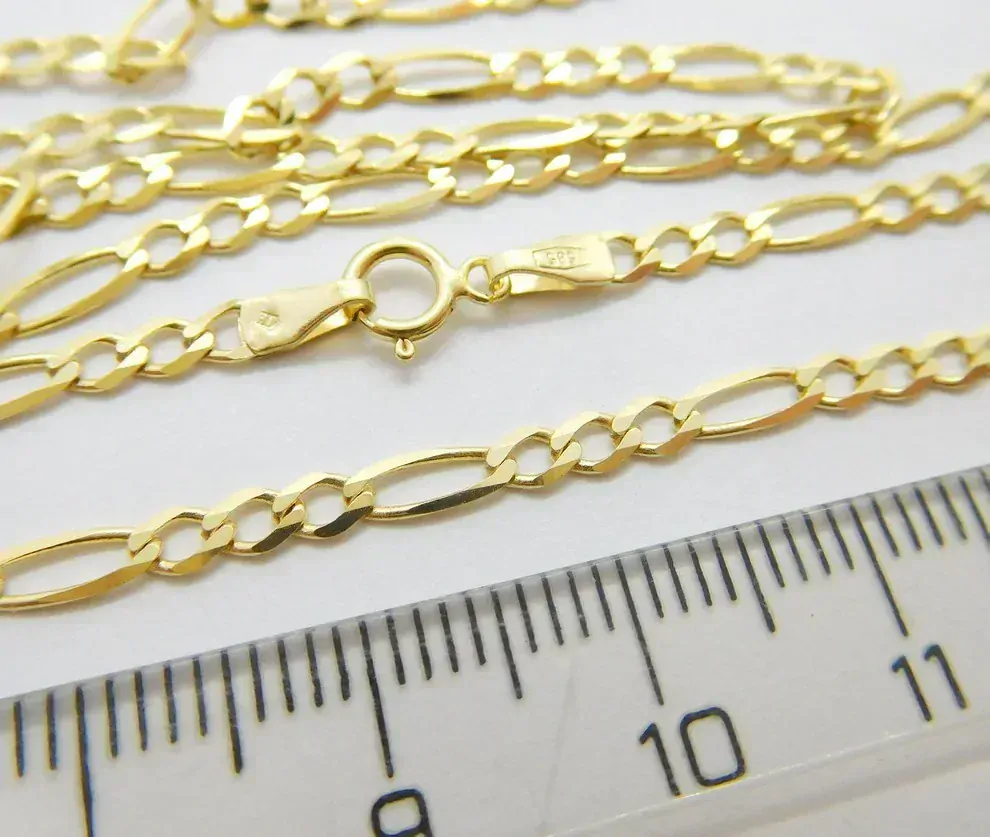 Klenoty Budín Unisex mohutný zlatý řetěz (FIGARO) ze žlutého zlata 50cm 585/3,86gr HK6167