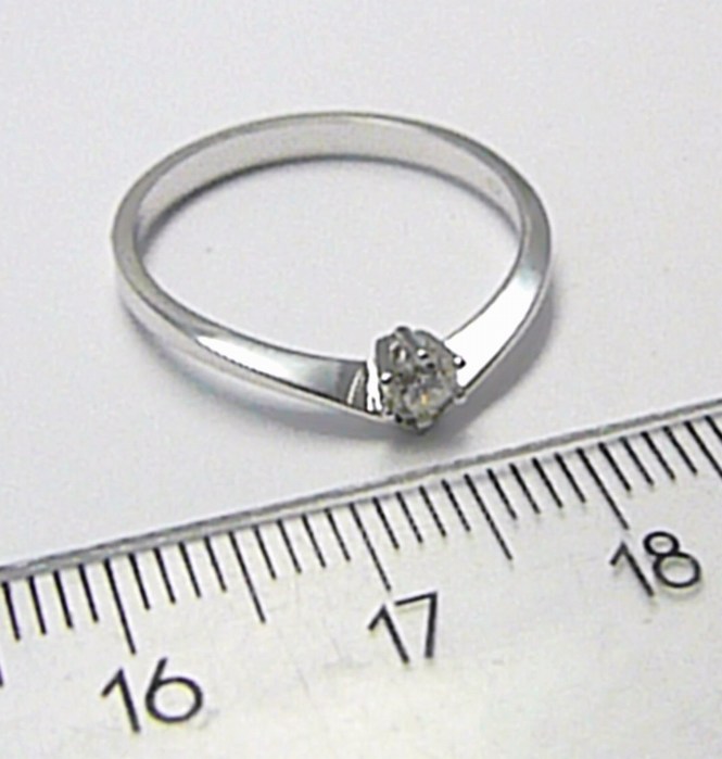 Klenoty Budín Zlatý zásnubní prsten s přírodním diamantem 585/1,75 gr J-24571-14
