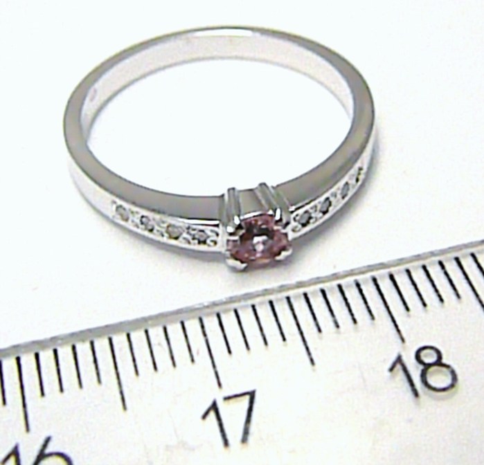 Klenoty Budín Diamantový prsten se vzácným růžovým safírem 585/2,69g vel. libovolná J-24578-14