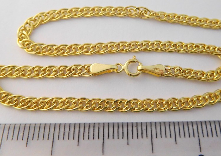 Klenoty Budín Mohutný pevný silný zlatý náramek 19cm 585/1,69gr H7137