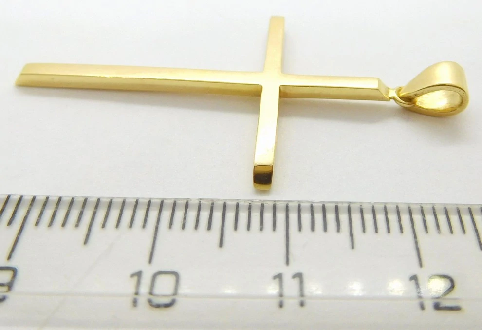 Klenoty Budín Dámský zlatý přívěsek obrovský křížek 585/1,66gr HK3193