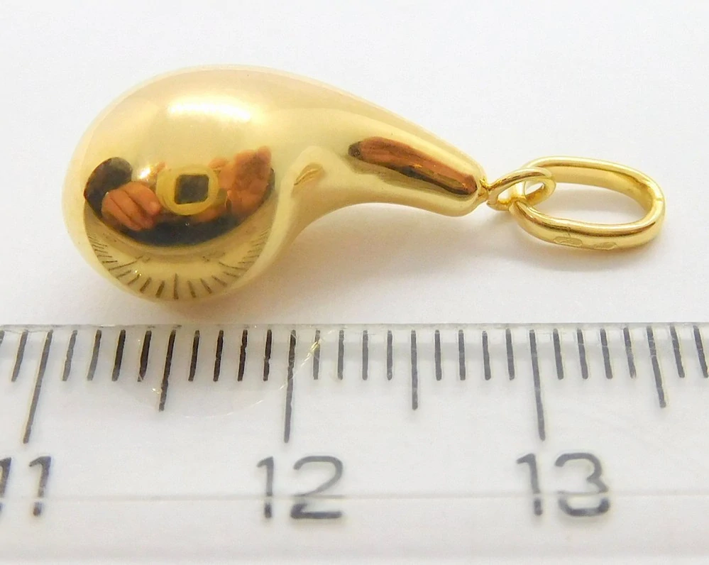 Klenoty Budín Dámský zlatý přívěsek - hladká kapka 585/1,07gr HK3209