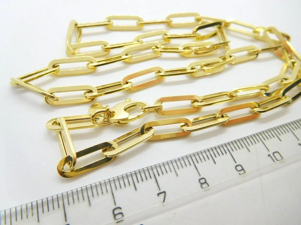 Klenoty Budín Pánský mohutný zlatý řetěz - oválná oka 585/7,84gr 54cm HK6202