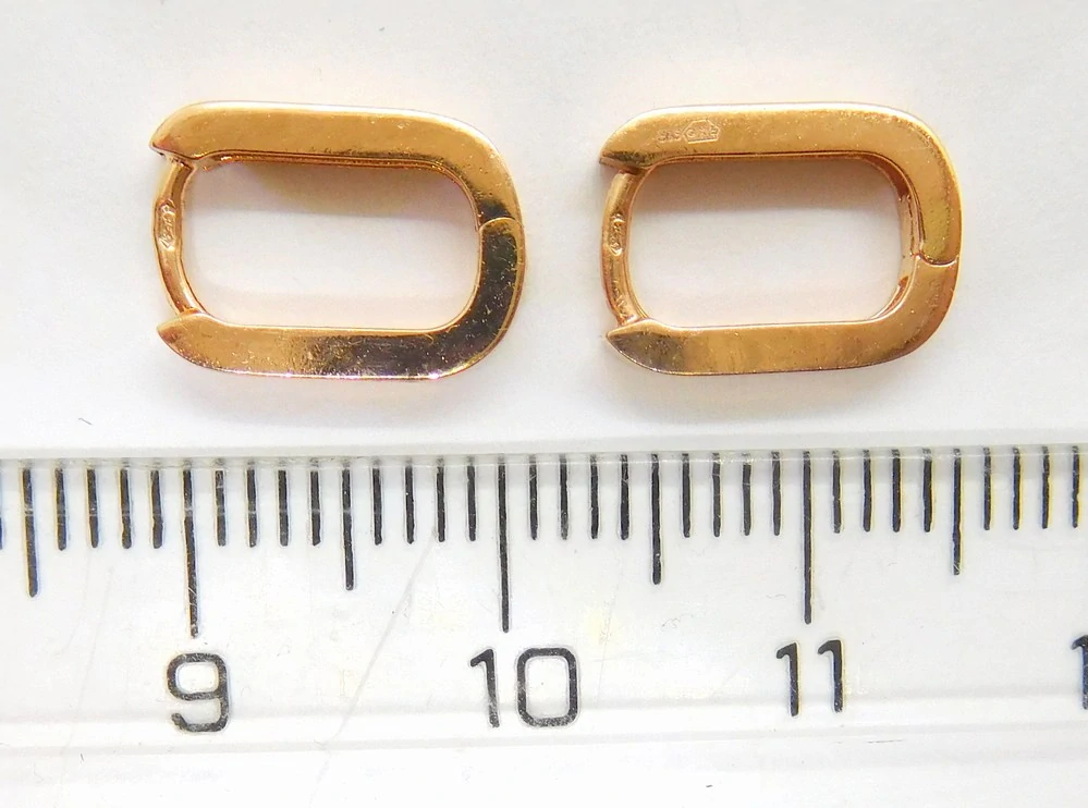 Klenoty Budín Dívčí zlaté náušnice z růžového zlata podkovy 585/1,49gr 03137