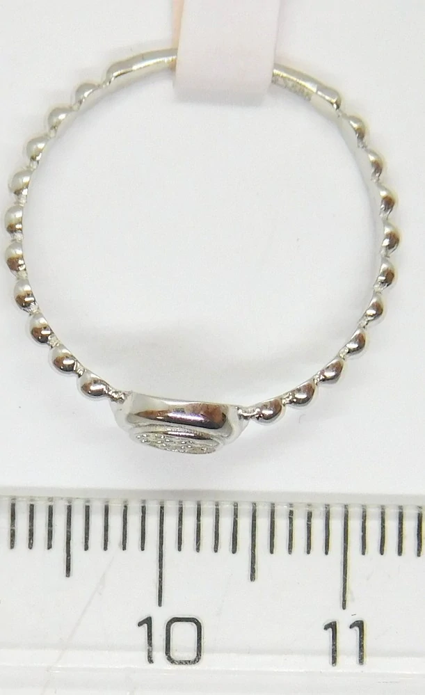 Klenoty Budín Dámský prsten z bílého zlata se zirkony 585/1,25gr vel. 58 HK1223