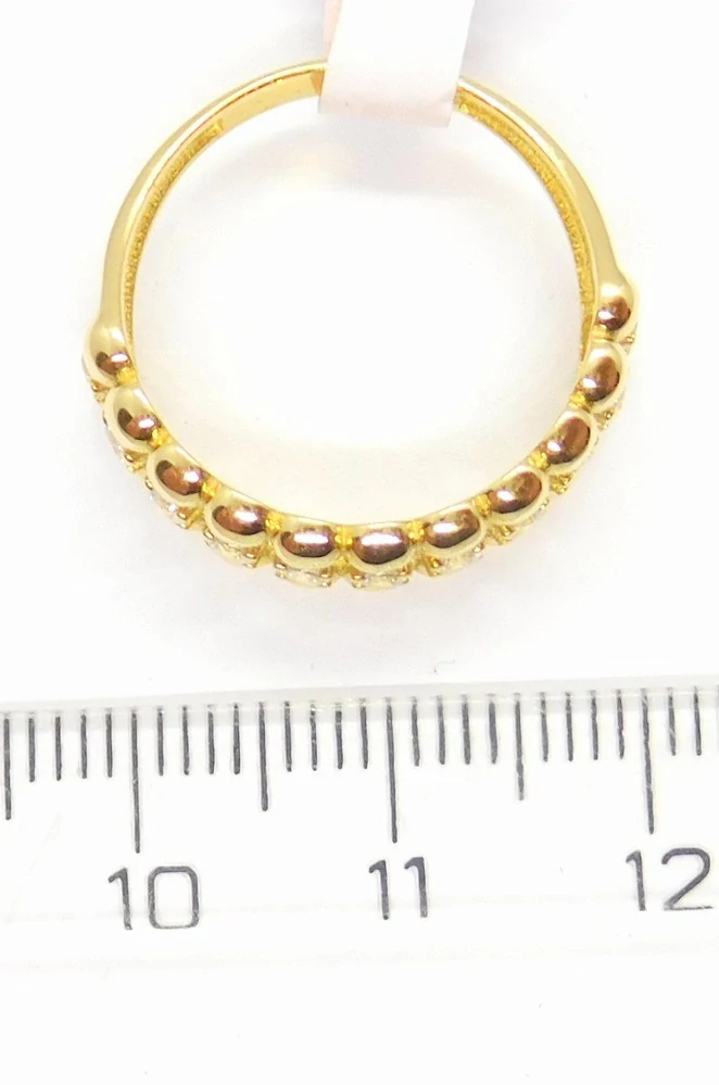 Klenoty Budín Dámský zlatý prsten se zirkony 585/2,53gr vel. 55 HK1234