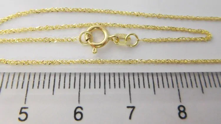 Klenoty Budín Dámský levný zlatý řetízek - vzorovaný 585/0,8gr 45cm 3640000