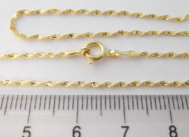 Klenoty Budín Zlatý přívěskový řetízek - TWIST 585/1,65gr 45cm HK6303