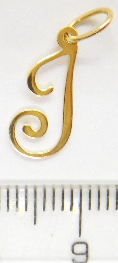 Klenoty Budín Zlatý malý přívěsek psací písmenko "J" 585/0,24gr 42661