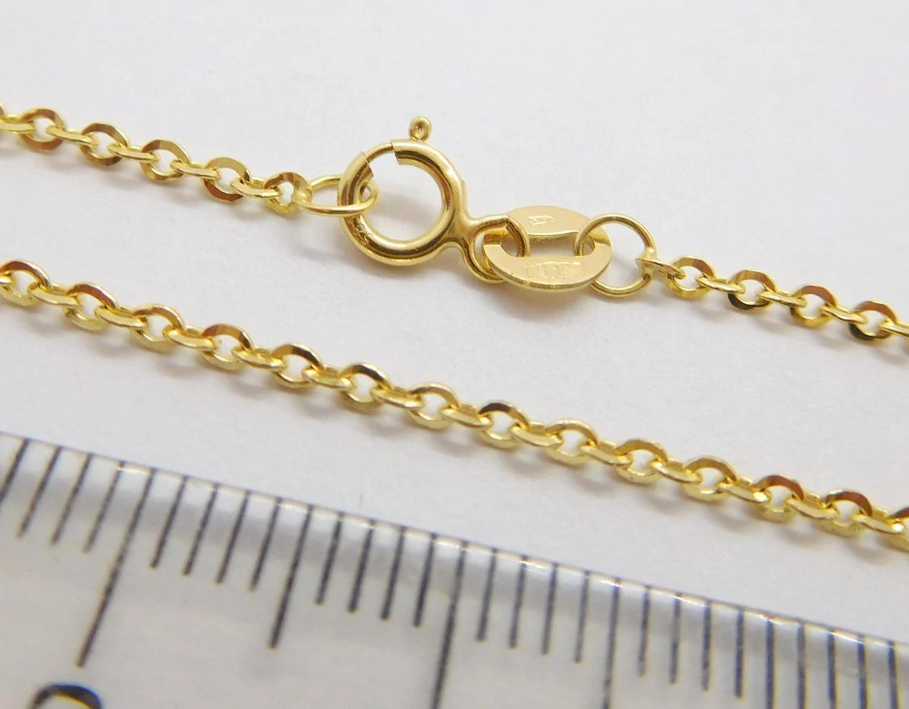 Klenoty Budín Dámský zlatý pevný náramek ze žlutého zlata ANKER 585/1,08gr 19cm HK7123