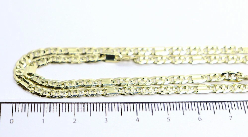 Klenoty Budín Pánský mohutný plný zlatý řetěz ze žlutého zlata 55cm 585/13,13gr HK6278