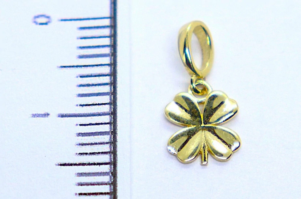 Klenoty Budín Dámský zlatý přívěsek ze žlutého zlata čtyřlístek pro štěstí 585/0,40gr HK3244