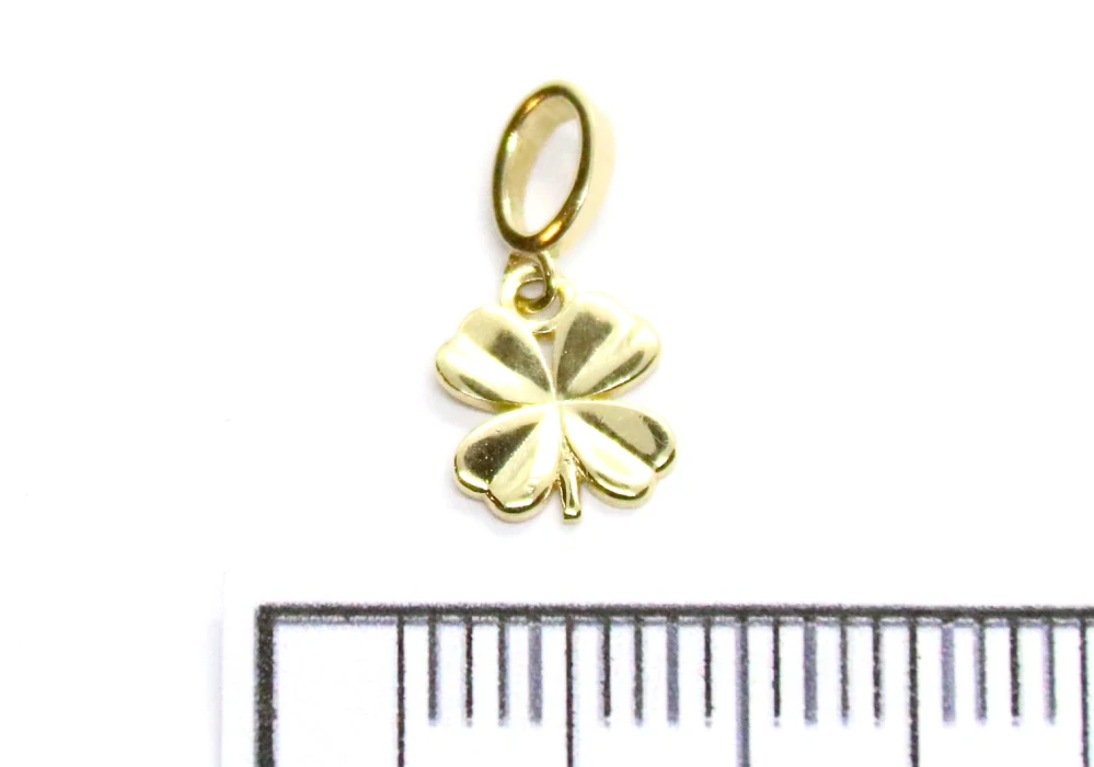 Klenoty Budín Dámský zlatý přívěsek čtyřlístek pro štěstí  585/0,41gr HK3243