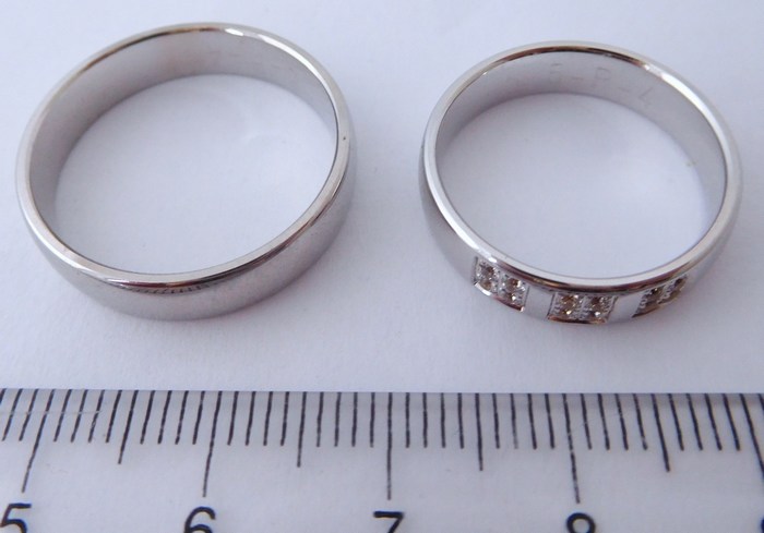 Luxusní zlaté snubní prsteny Couple 585/1000 s diamanty 5P4