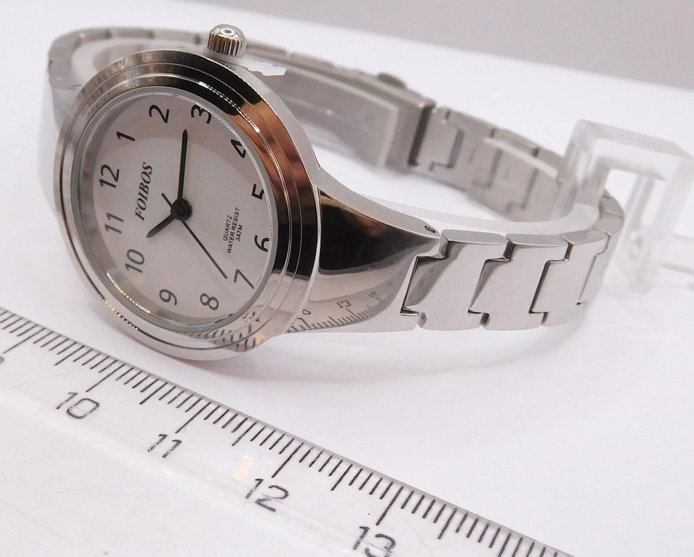 Foibos Dámské čitelné šperkové stříbrné hodinky Foibos CK3553.1